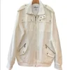 Pelle Pelle White Gold Accent ‘90s Vintage Bomber Style Jacket