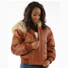 Pelle Pelle Womens Monarch Rust Burnish Brown Leather Jacket