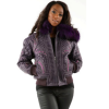 Pelle Pelle Womens Monarch Rust Burnish Purple Leather Jacket