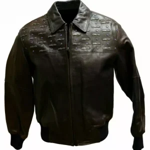 Black Pelle Pelle Emblem Leather Jacket