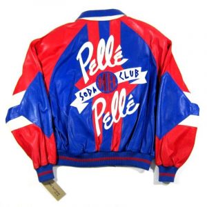 Early 90S Vintage Pelle Pelle Leather Soda Club Jacket