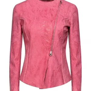 Pelle Pelle Biker Ovine Pink Leather Jacket