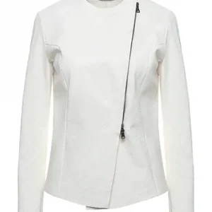 Pelle Pelle Biker Ovine White Leather Jacket