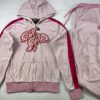 Pelle Pelle Kids Light Pink Velvet Tracksuit