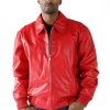 Pelle Pelle Pick Stitch Basic Red Leather Jacket