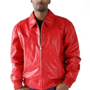 Pelle Pelle Pick Stitch Basic Red Leather Jacket