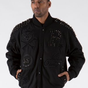 Pelle Pelle Victory Glory Black Varsity Jacket