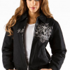 Pelle Pelle Womens Triple Crest Shirt Collar Black Jacket