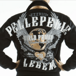 Pelle Pelle World Famous Legend Black Varsity Jacket