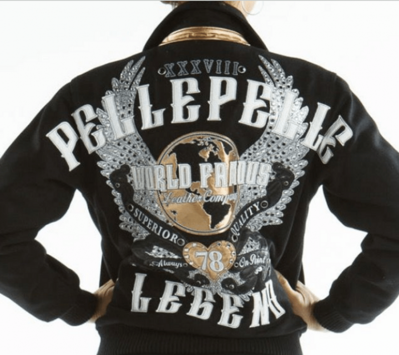 Pelle Pelle World Famous Legend Black Varsity Jacket