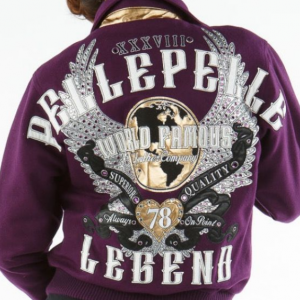 Pelle Pelle World Famous Legend Purple Varsity Jacket