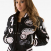 Pelle Pelle Womens American Legend Black Varsity Jacket