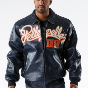 pelle pelle 35th anniversary navy plush mens leather jacket 2