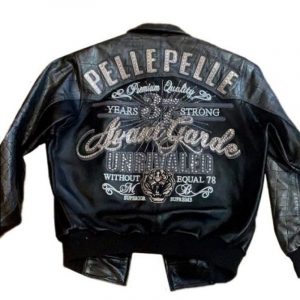 Pelle Pelle Black Leather Bomber Jacket