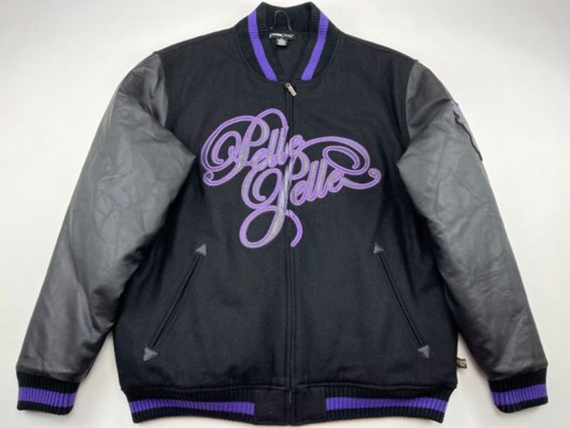 Pelle Pelle Marc Buchanan Big Logo Varsity Black Jacket