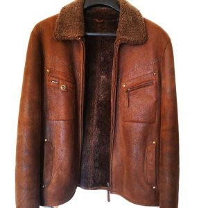 Pelle Pelle Mens Brown Pea Coat