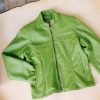 Pelle Pelle Mens China Collar Basic Green Leather Jacket