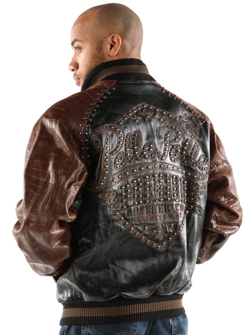 Pelle Pelle Premium Brown and Black Leather Jacket