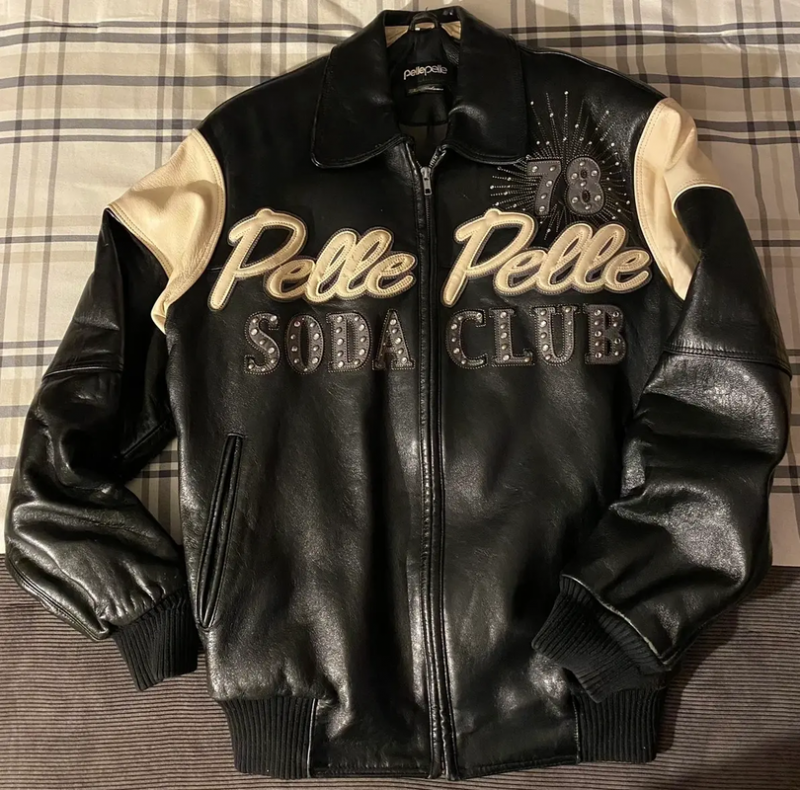 Pelle Pelle Soda Club Womens Black Leather Jacket