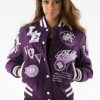 Pelle Pelle Womens American Legend Purple Varsity Jacket