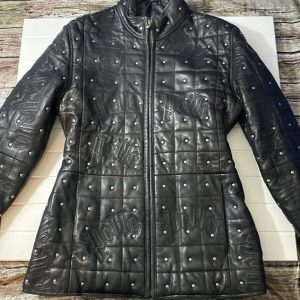 Pelle Pelle Womens Marc Buchanan Quilted Leather Coat