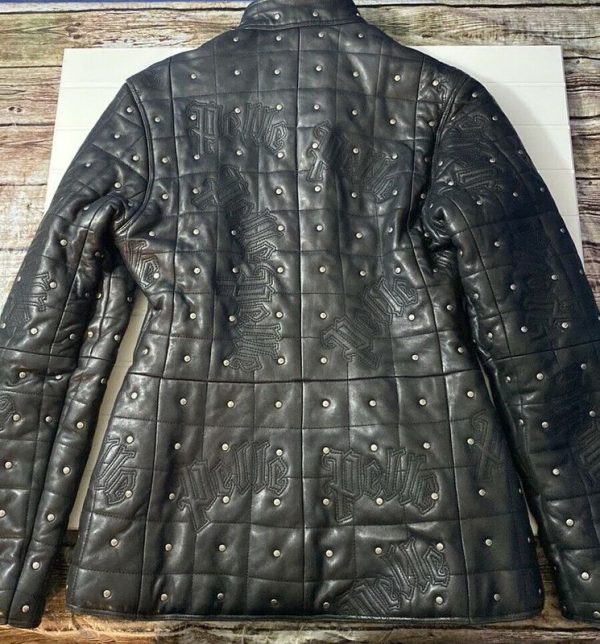 Pelle Pelle Womens Marc Buchanan Quilted Leather Coat