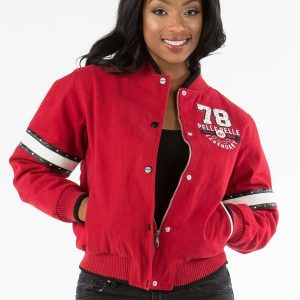 Pelle Pelle Womens Superior Red Varsity Wool Jacket (1)