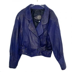 Vintage Pelle Pelle Blue Leather Jacket