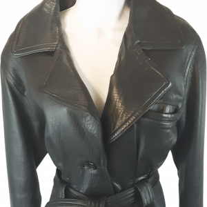 Pelle Pelle 80’s Cropped Cinched Waist Leather Jacket
