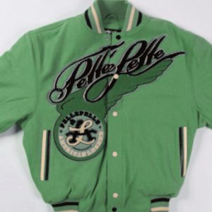 Pelle Pelle American Legend Light Green Varsity Jacket