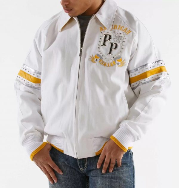 Pelle Pelle American Rebel White Wool Jacket