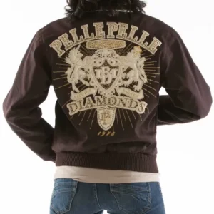 Pelle Pelle Brown Diamonds Made for Queen Jacket