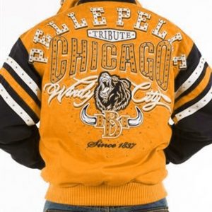 Pelle Pelle Chicago Tribute Mustard Varsity Jacket