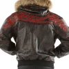 Pelle Pelle Hooded Script Brown Leather Jacket