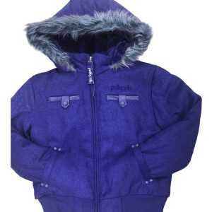 Pelle Pelle Kids Hooded Blue Bomber Jacket