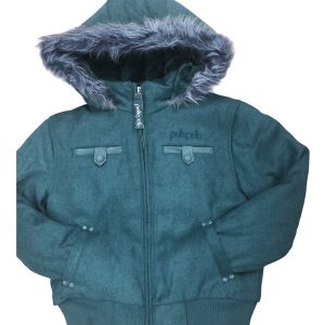 Pelle Pelle Kids Hooded Light Blue Bomber Jacket