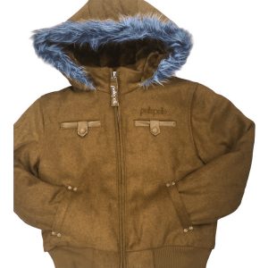 Pelle Pelle Kids Hooded Mustard Bomber Jacket