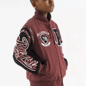 Pelle Pelle Kids Varsity Bomber Brown Jacket