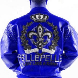 Pelle Pelle Live Like A King Blue Jacket