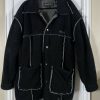 Pelle Pelle Marc Buchanan Black & Gray Fleece Jacket 