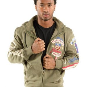 Pelle Pelle Mens American Bruiser Olive Hoodie