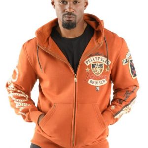 Pelle Pelle Mens American Bruiser Orange Hoodie