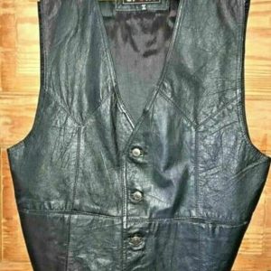 Pelle Pelle Mens Dark Green Leather Vest