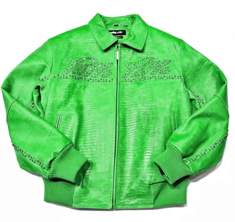 Pelle Pelle Mens Marc Buchanan Green Signature Jacket