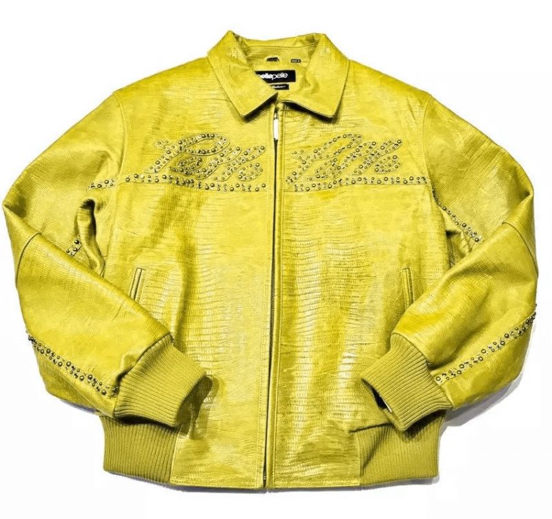 Pelle Pelle Mens Marc Buchanan Mustard Signature Jacket