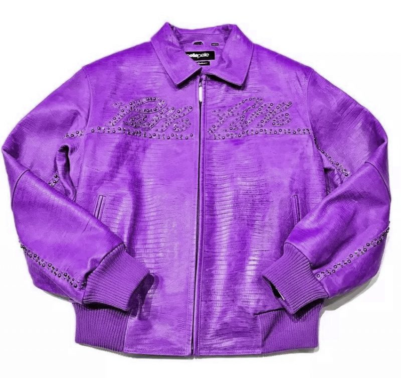 Pelle Pelle Mens Marc Buchanan Purple Signature Jacket