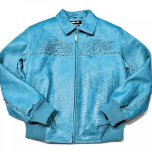 Pelle Pelle Mens Marc Buchanan Turquoise Signature Jacket