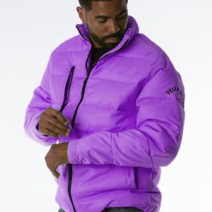 Pelle Pelle Mens March Buchanan Purple Puffer Jacket