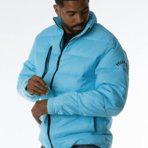 Pelle Pelle Mens March Buchanan Turquoise Puffer Jacket