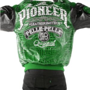 Pelle Pelle Mens Pioneer Green Leather Jacket